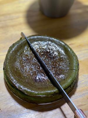 【樉樉的小厨房】抹茶巴斯克芝士蛋糕的做法 步骤26