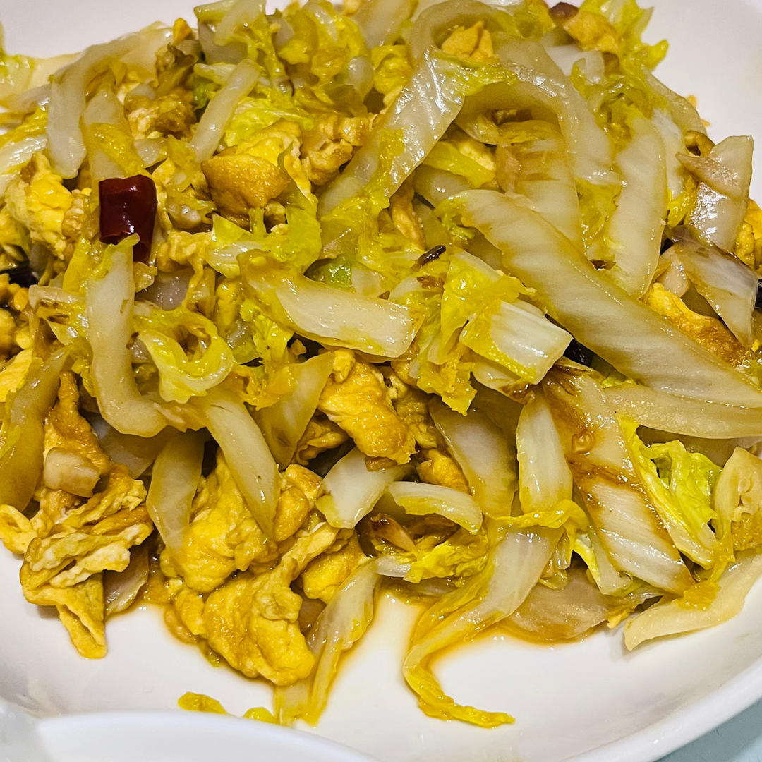 简单快手家常菜——大白菜炒鸡蛋