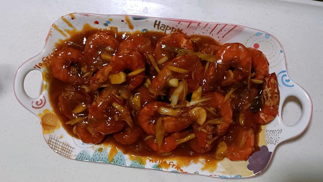 吮指酸甜油焖大虾（糖醋大虾）