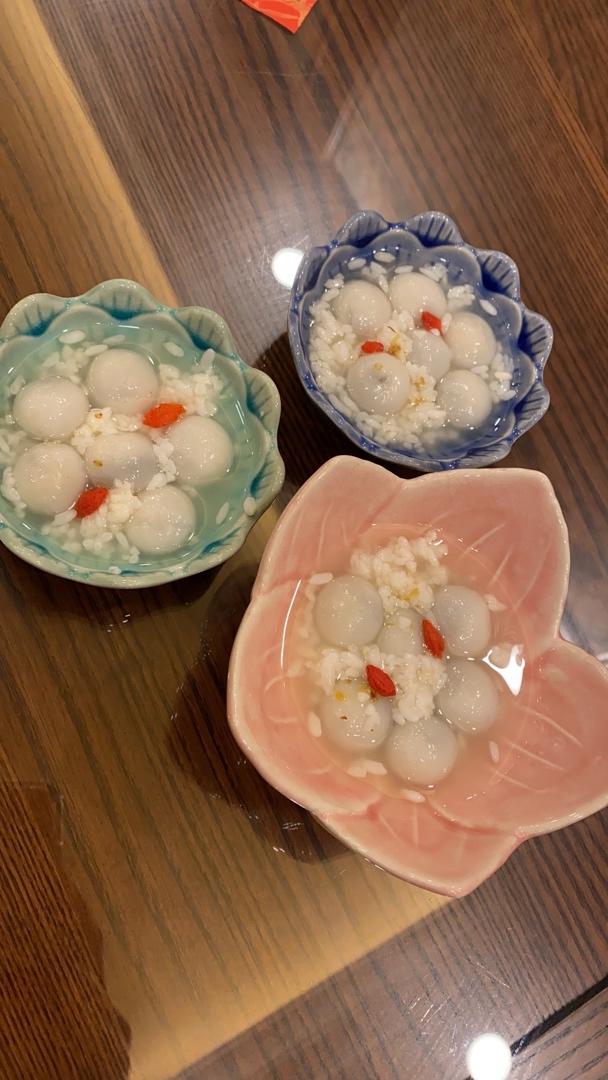 桂花酒酿圆子（附酒酿，小圆子做法）