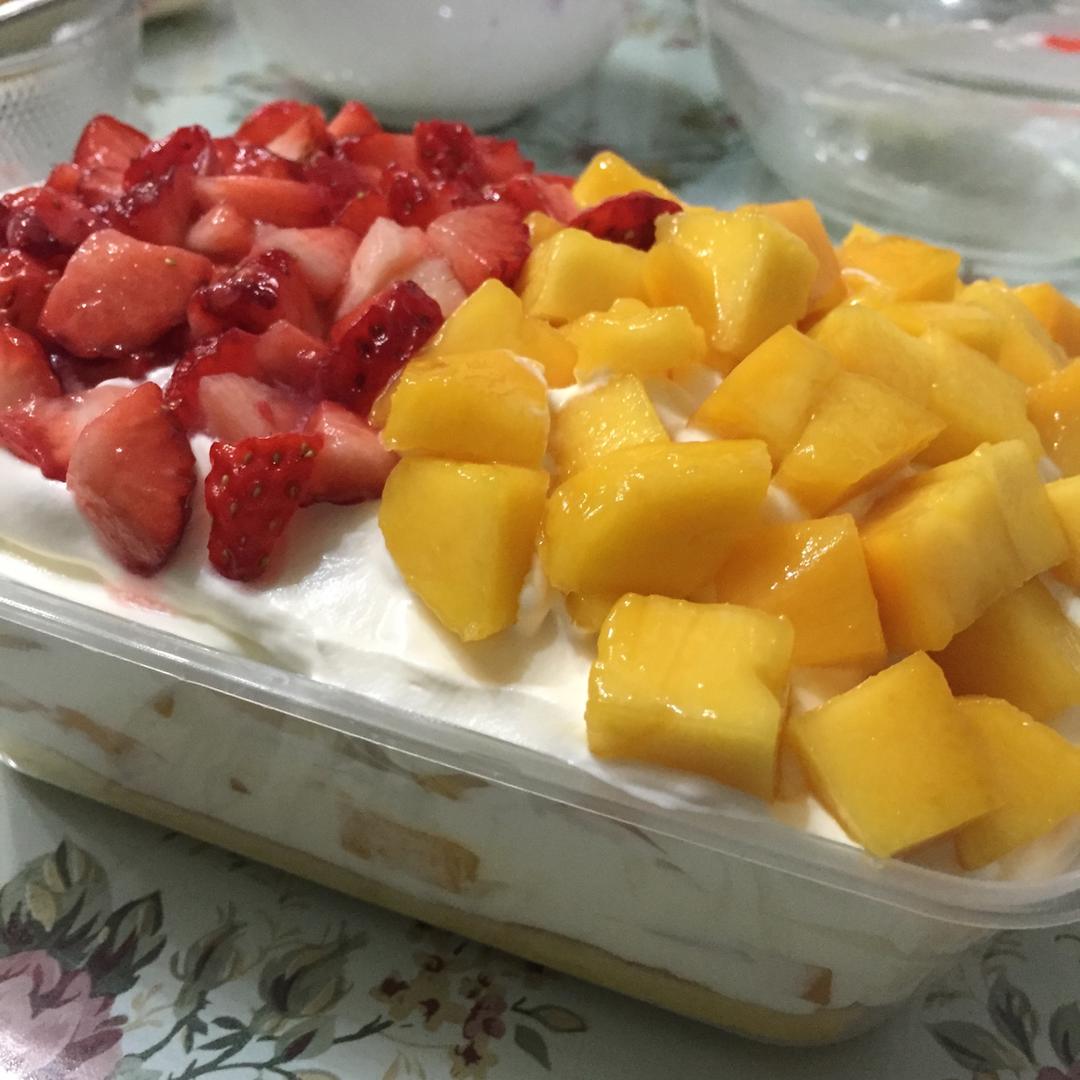 简单快手的便当饭盒水果盒子蛋糕