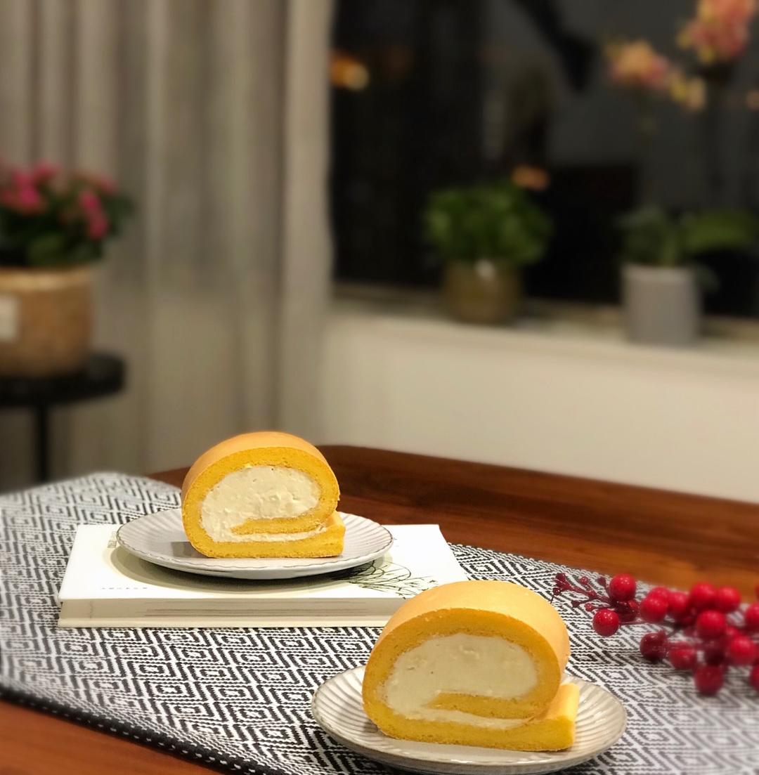 芒果蛋糕卷（详细的小四卷制作视频）