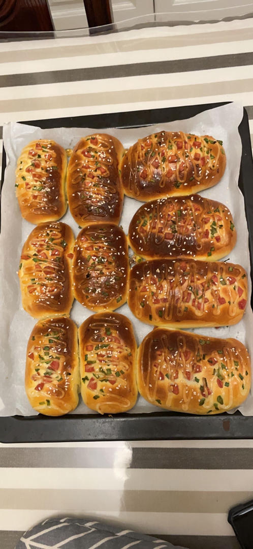 香葱火腿肉松面包
