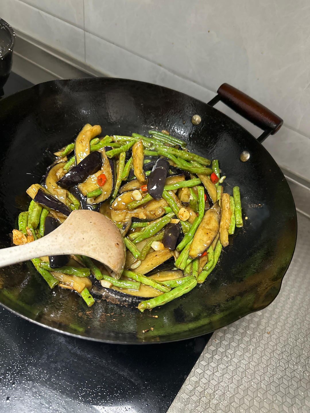 豆角烧茄子