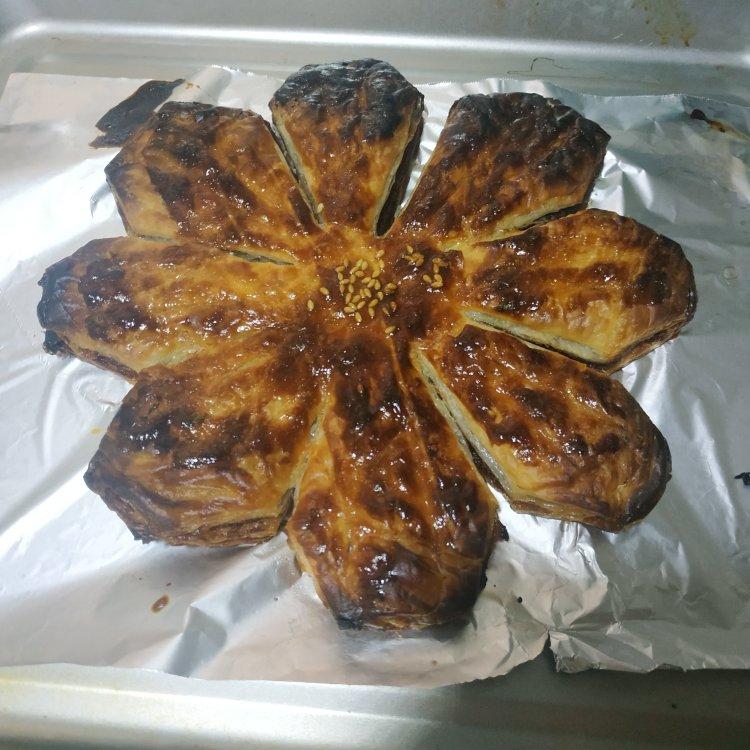 豆沙花瓣酥（手抓饼版）