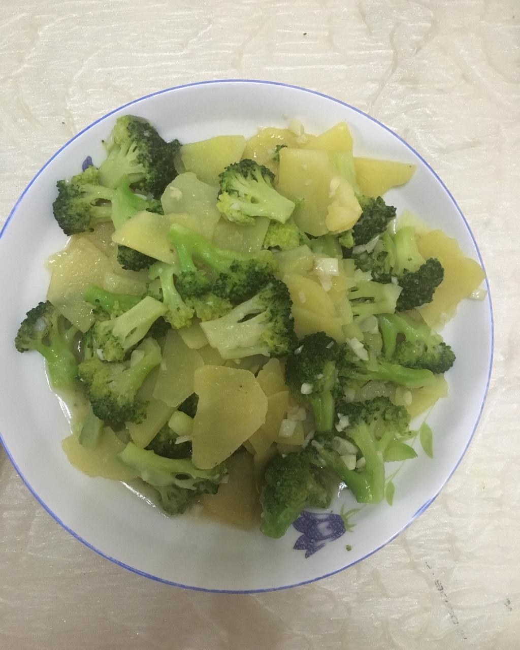 蒜蓉西兰花土豆片