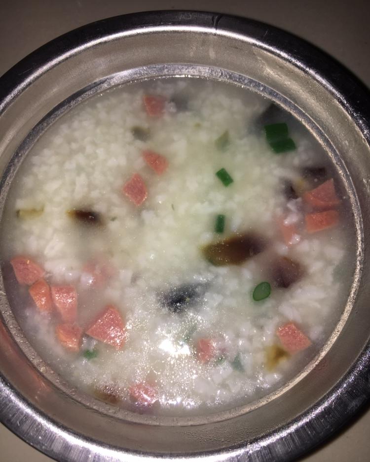 超快手皮蛋火腿粥