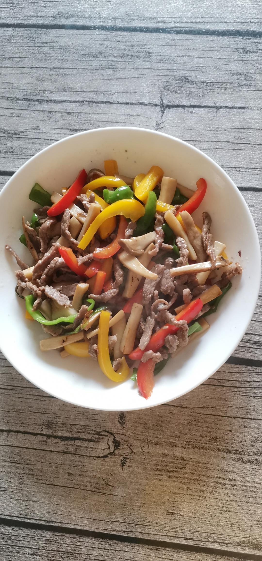 杏鲍菇炒牛柳