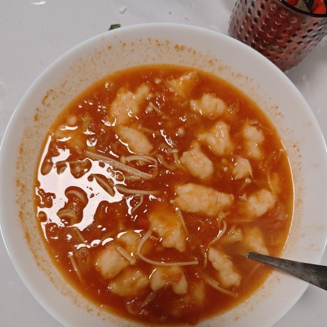 番茄虾滑汤