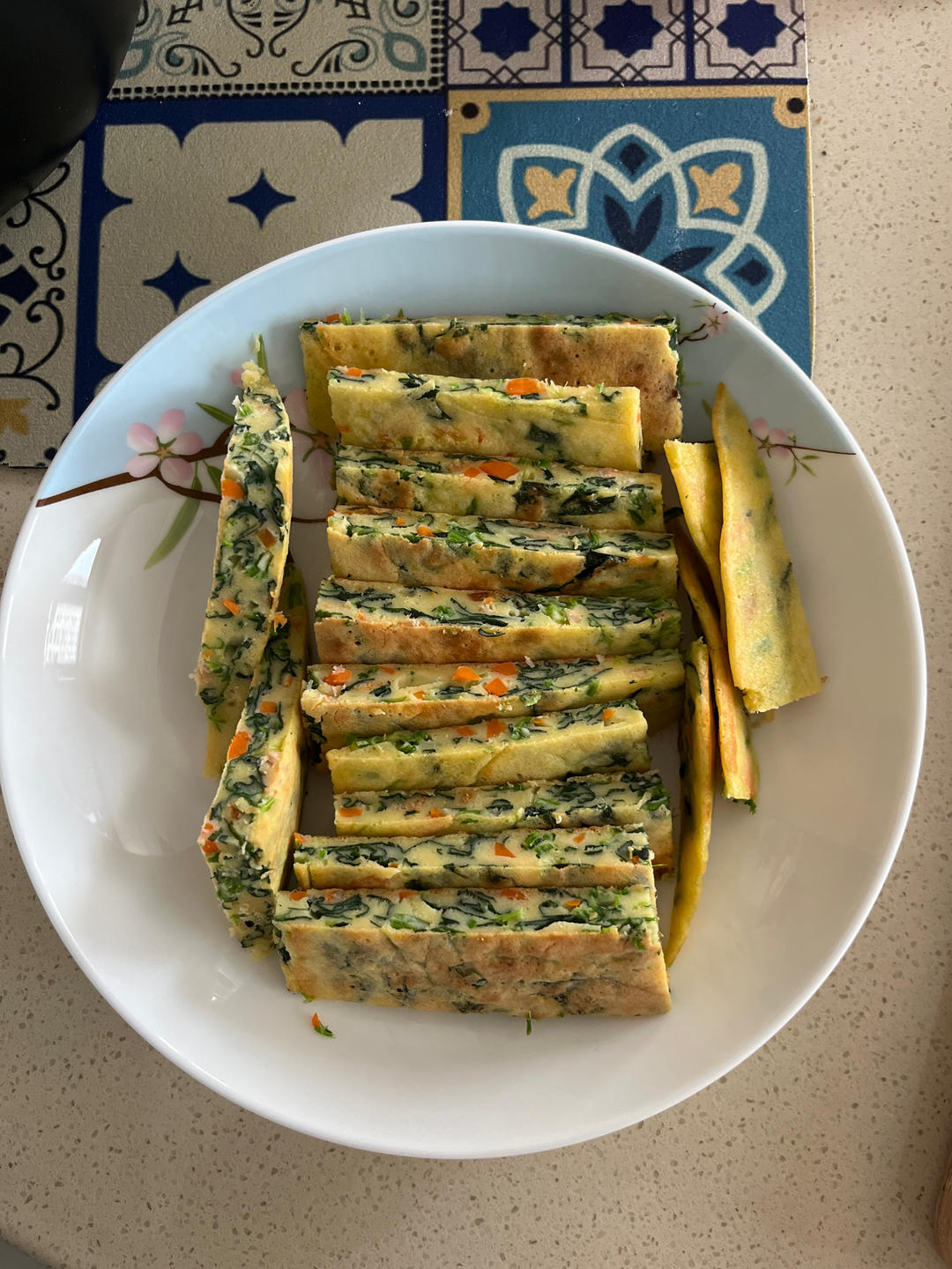 菠菜鸡蛋小方