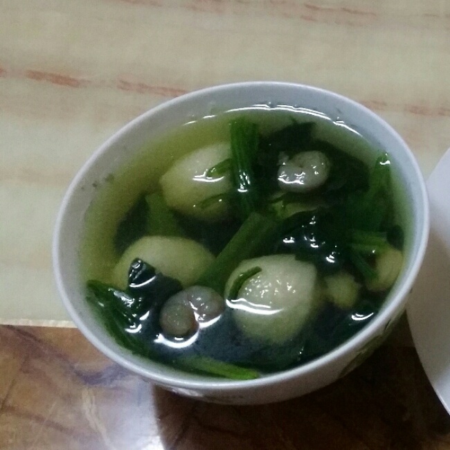菠菜鱼丸 犹如初恋