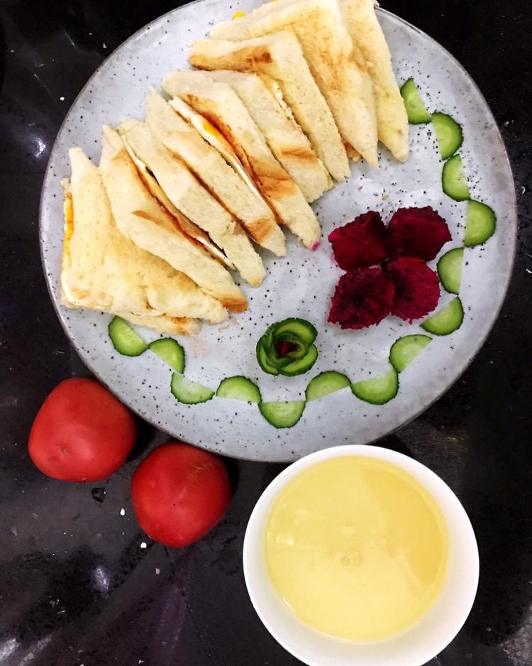 早餐•减脂营养简单三明治
