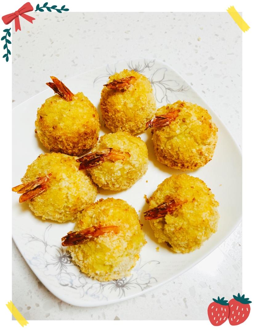 黄金土豆虾球—松下蒸烤箱SC300