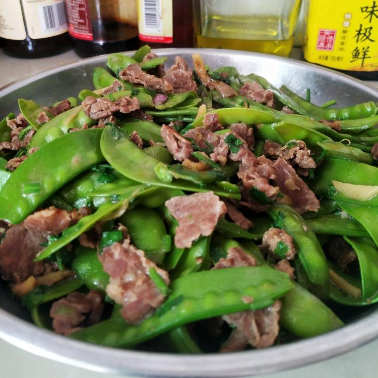 荷兰豆炒牛肉