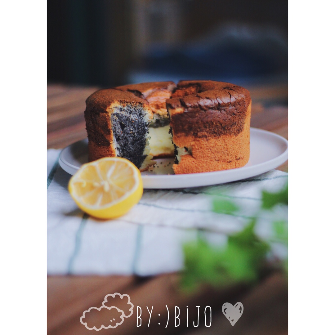 中岛老师的双层黑芝麻酱戚风