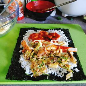 保姆级教程—不用卷竹帘和保鲜膜也能做的新手友好版韩式紫菜包饭KimBap김밥的做法 步骤8