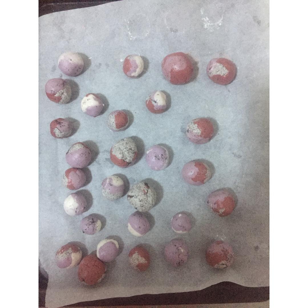 彩色雨花石汤圆（紫薯、南瓜、斑斓汁、红曲粉）