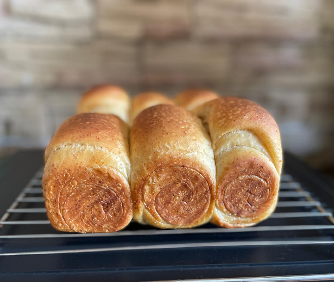 芝士粉玉米油白吐司——消耗芝士粉解决方案之一