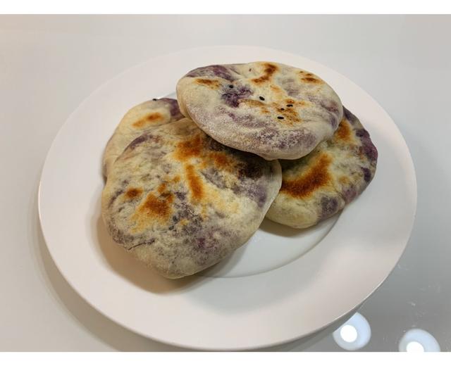 美味坚果紫薯饼
