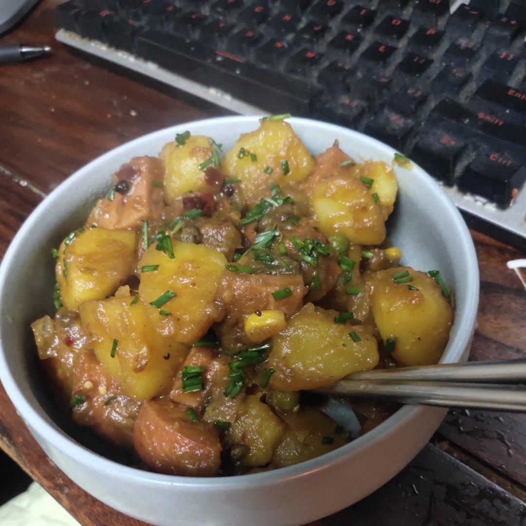 烧烤风味的土豆小香肠