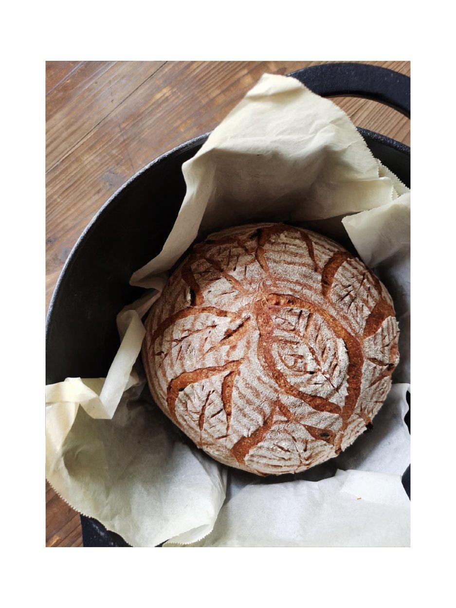 铸铁锅版红糖核桃面包