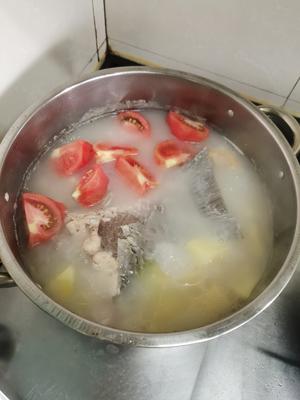 番茄🍅+土豆🥔+鱼尾汤的做法 步骤5