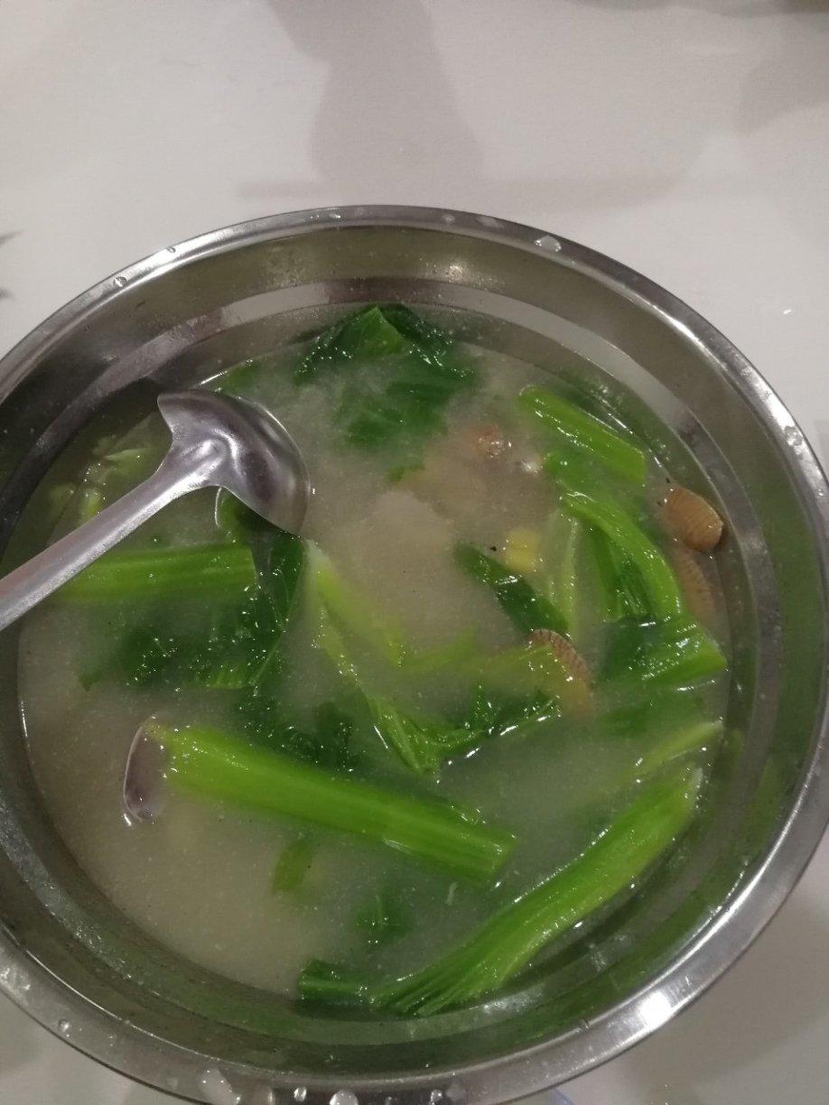 车螺芥菜汤