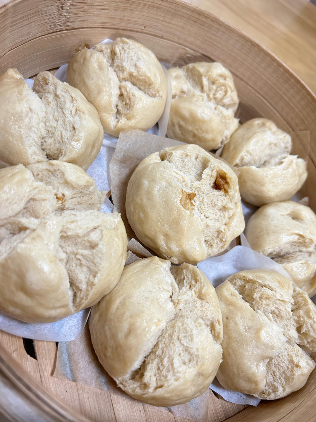 娘娘家雪花粉红糖开花馒头