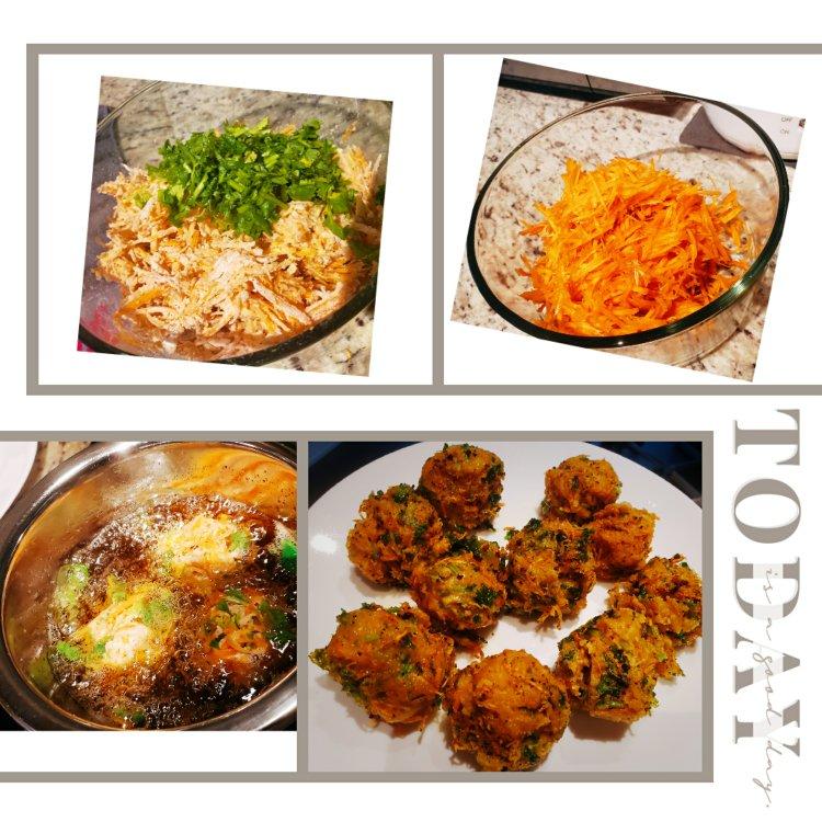 胡萝卜香菜素丸子