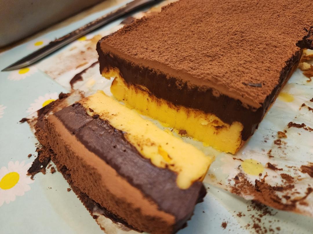 藏不住了 双重口感 全程搅拌搅拌就能成功的巧克力熔岩巴斯克蛋糕！