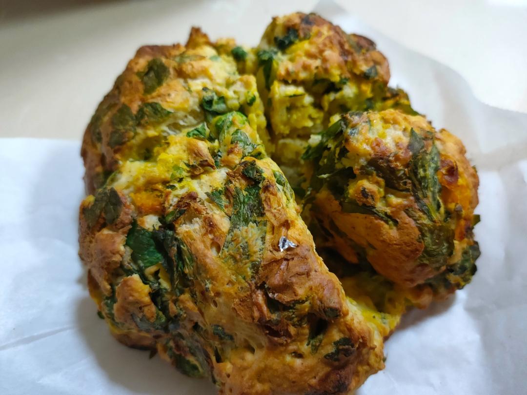 菠菜南瓜奶酪丹波面包丨健康·烘焙