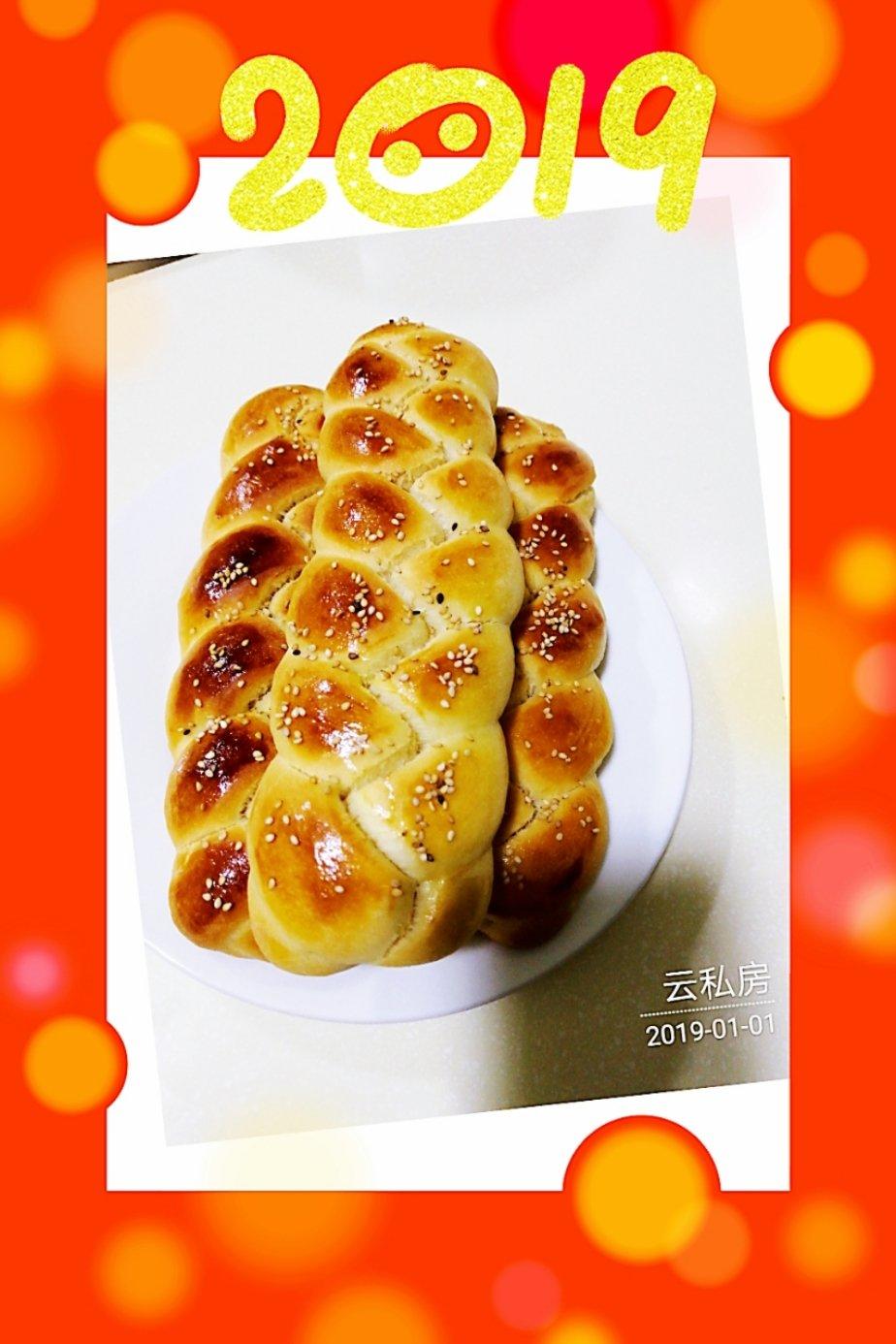 酸奶辫子面包（一次发酵）