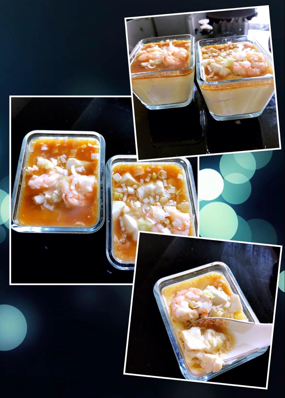 虾仁豆腐蒸水蛋