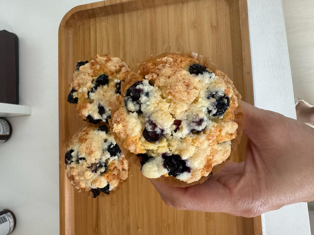 比星爸还好吃的蓝莓麦芬杯子蛋糕（blueberry muffins）（马芬蛋糕）