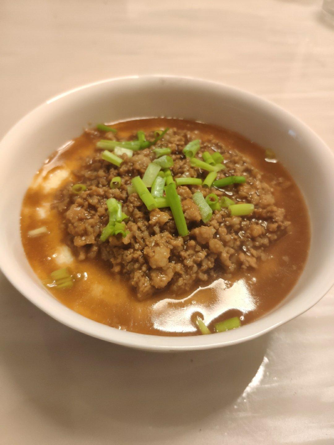 巨嫩滑肉末蒸蛋 大人小孩都爱吃