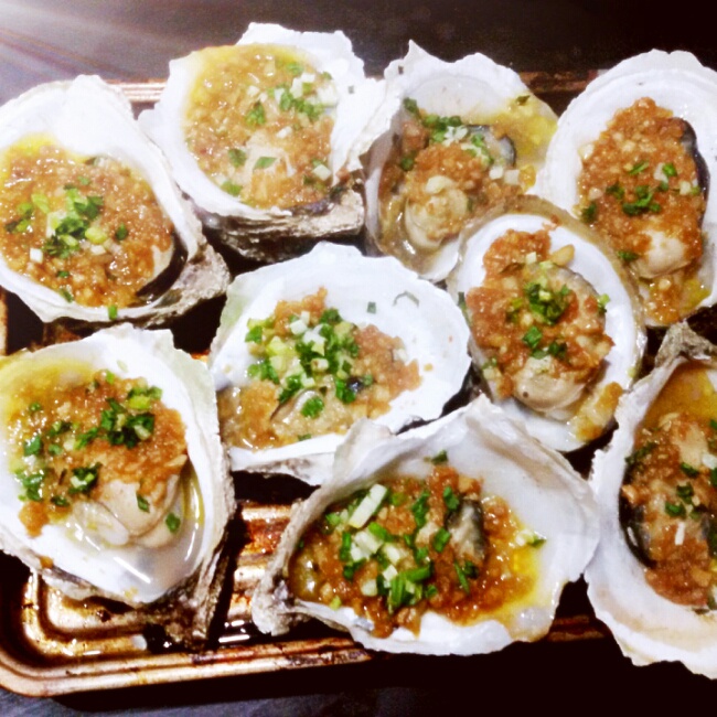 音乐榨汁机做的曼食慢语蒜蓉烤生蚝