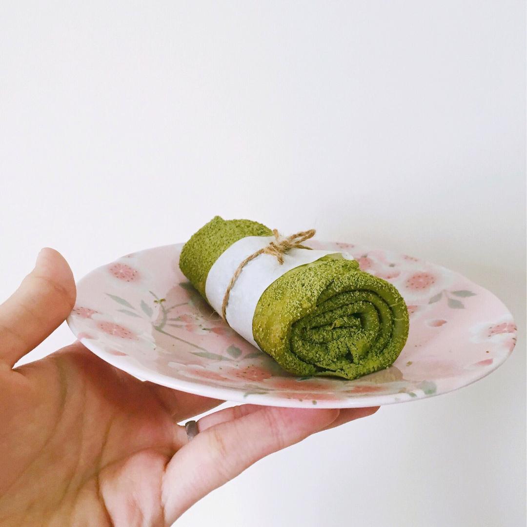 网红食谱│抹茶毛巾卷