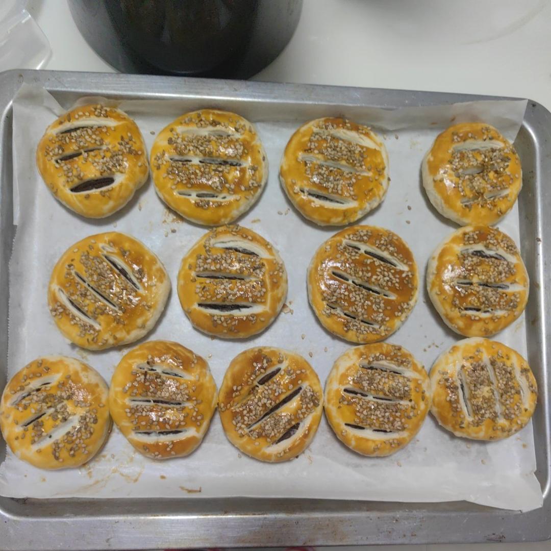 红豆沙千层饼