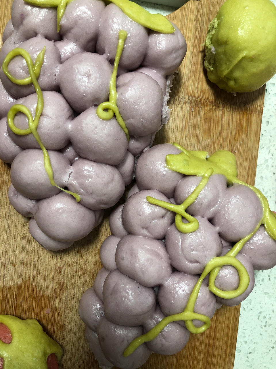 卡通馒头🍇葡萄造型牛奶馒头