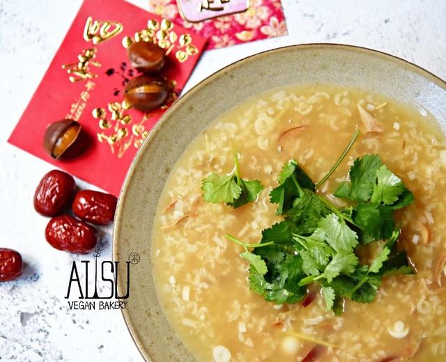 Aiisu素食食谱：纯素牛肝菌砂锅粥的做法