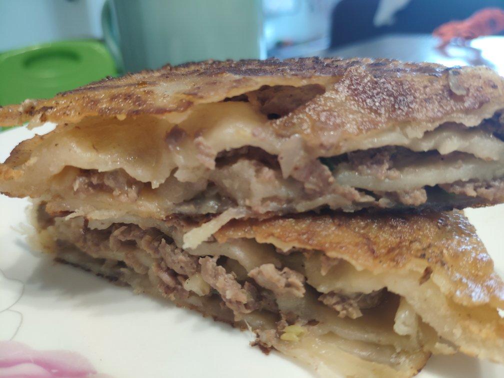【千层牛肉饼】