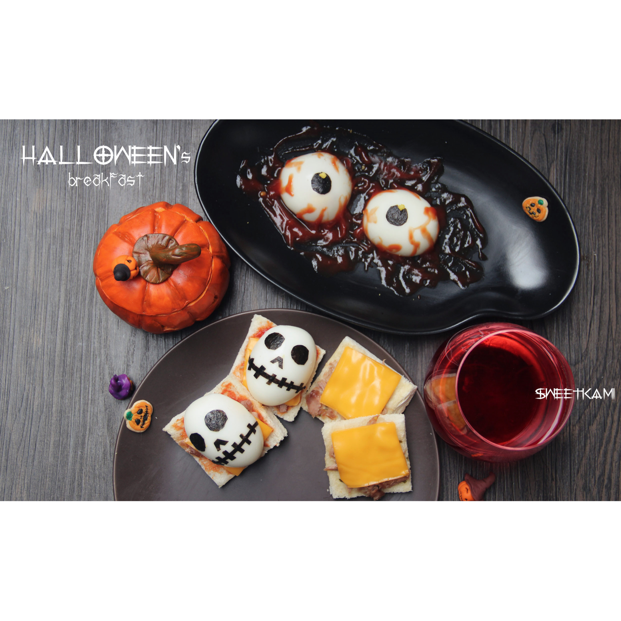 万圣节骷髅小小pizza