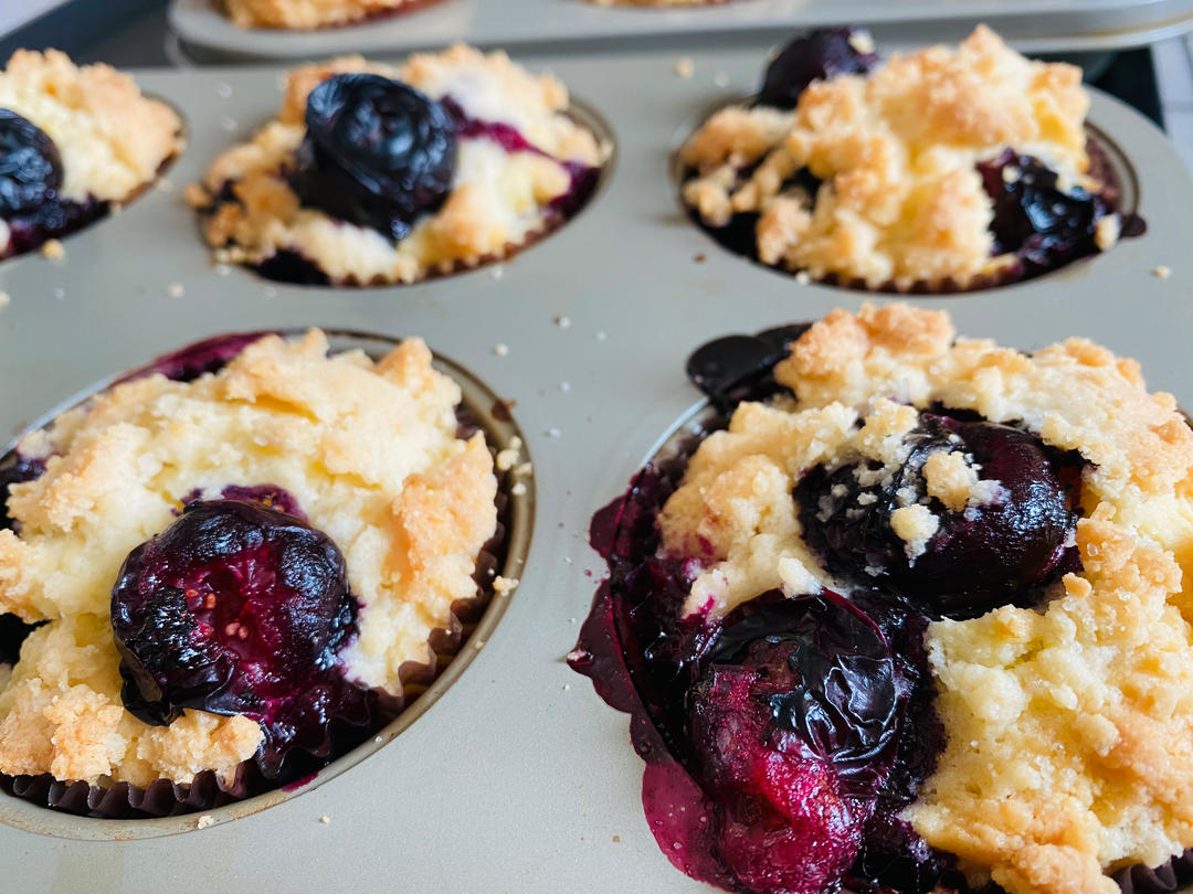 PH大师金宝酥顶蓝莓马芬蛋糕