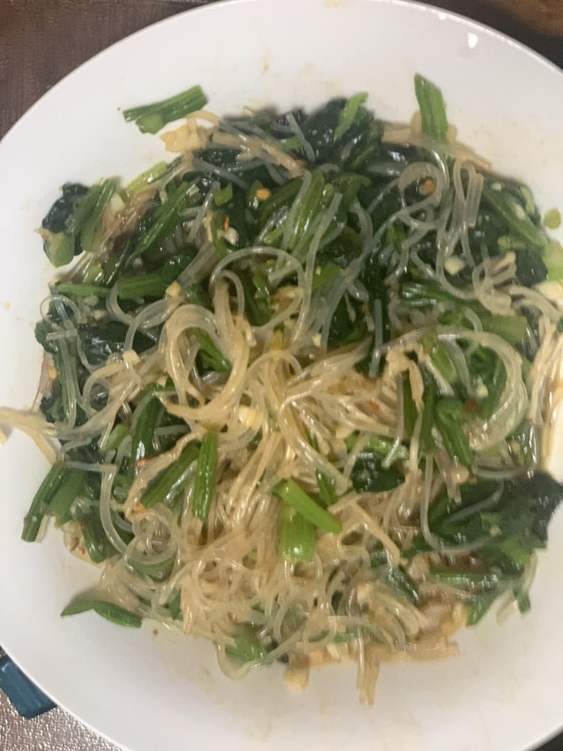 菠菜拌粉丝