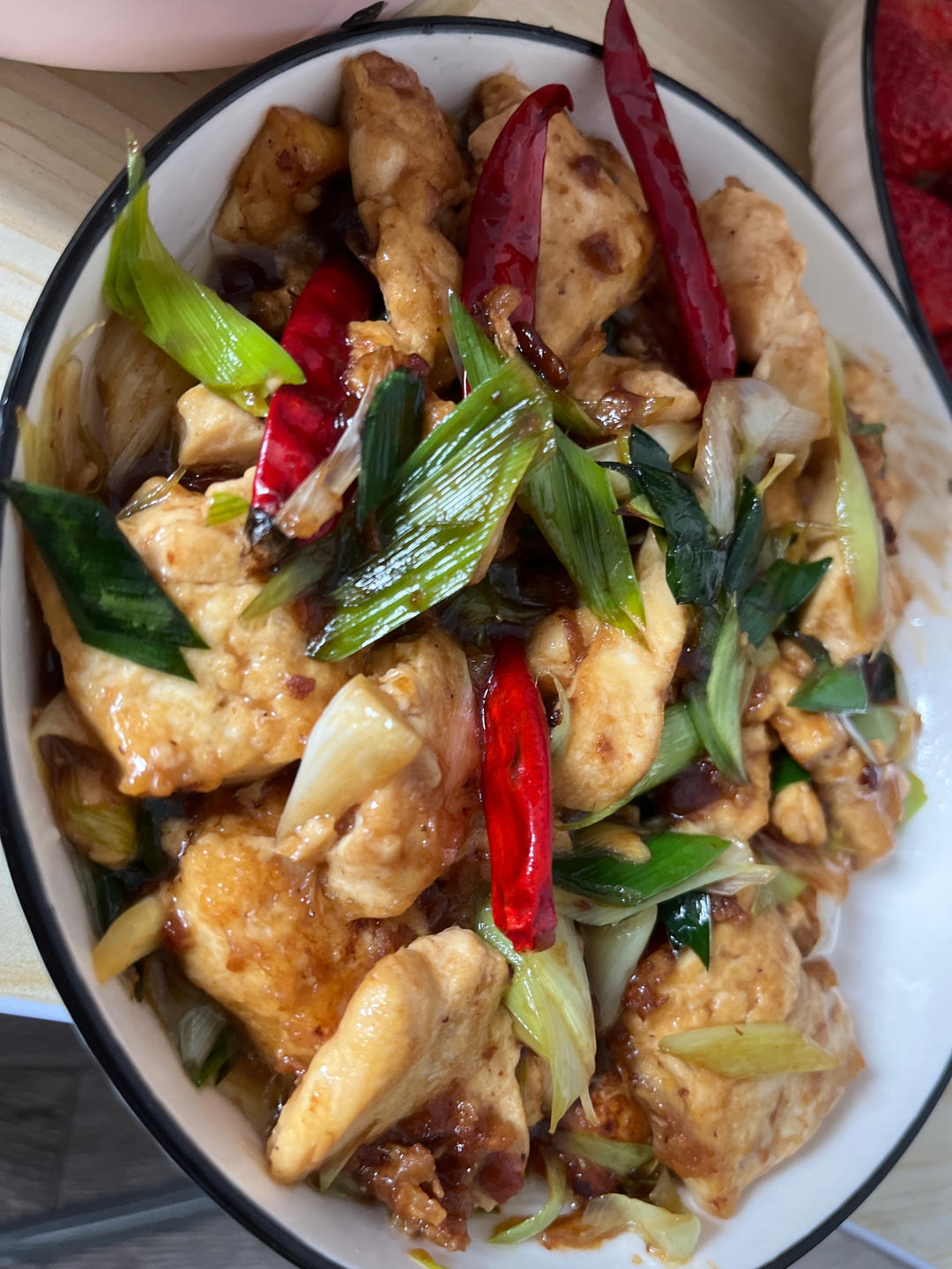 “蒜苗葱烧豆腐”下饭到离谱！配菜都好吃的不得了！