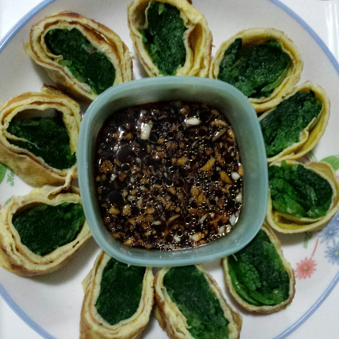 好吃又简单的鸡蛋菠菜卷