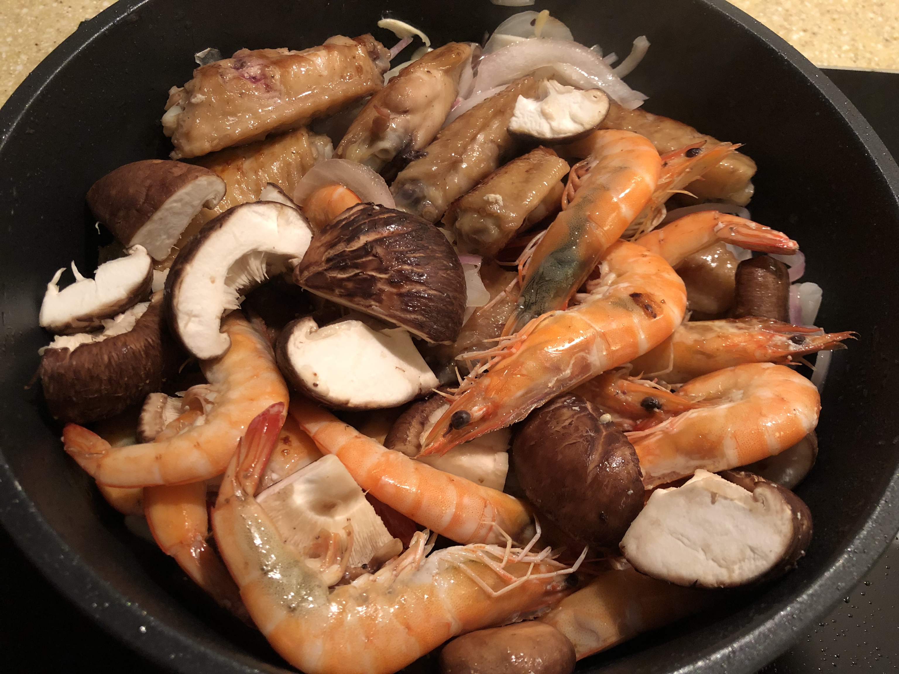 平底锅烧烤翅虾的做法 步骤15