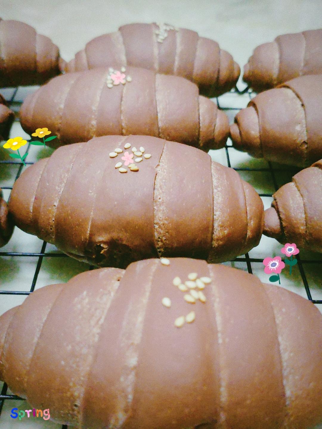 巧克力流心日式海盐面包卷｜巧克力+盐卷爱好者必做款