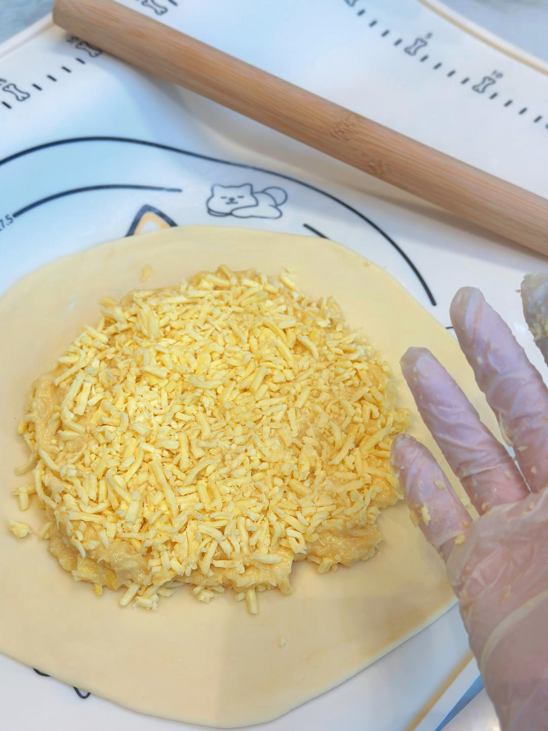 爆浆芝士榴莲饼