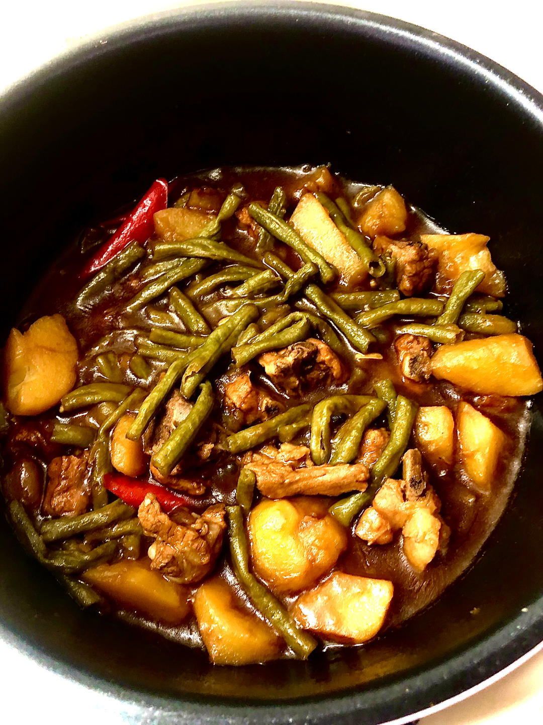 硬菜代表--排骨炖豆角土豆（豆角焖面胚子）